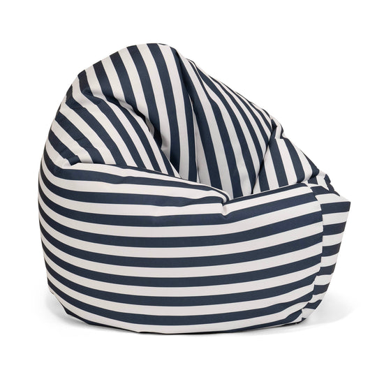Pouf Flexiforme pour Adultes - Rayures Bleu Marine 01