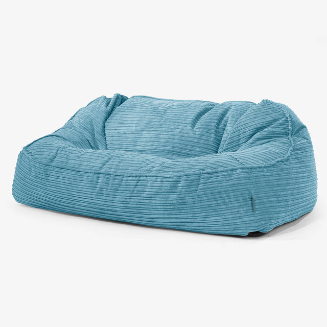 Le Canapé Pouf Géant Doudou - Côtelé Mer Égée 01