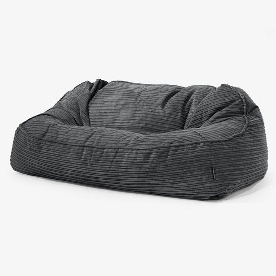 Le Canapé Pouf Géant Doudou - Côtelé Noir 01