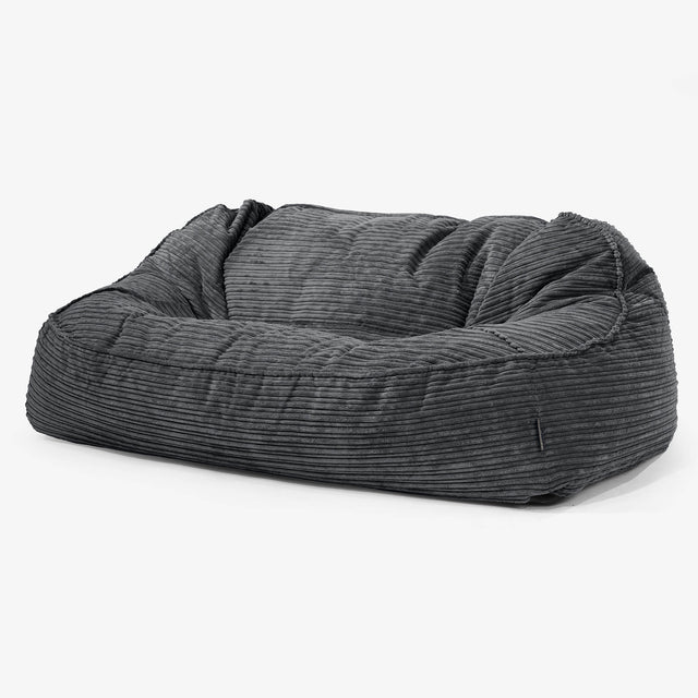 Le Canapé Pouf Géant Doudou - Côtelé Noir 01