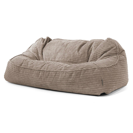 Le Canapé Pouf Géant Doudou - Côtelé Grège 01