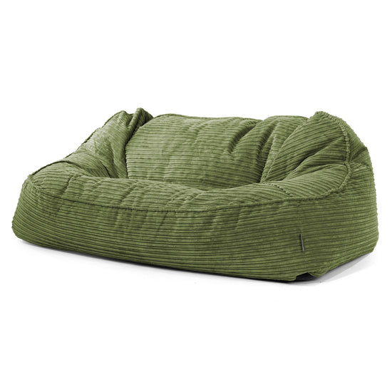 Le Canapé Pouf Géant Doudou - Côtelé Vert Forêt 01