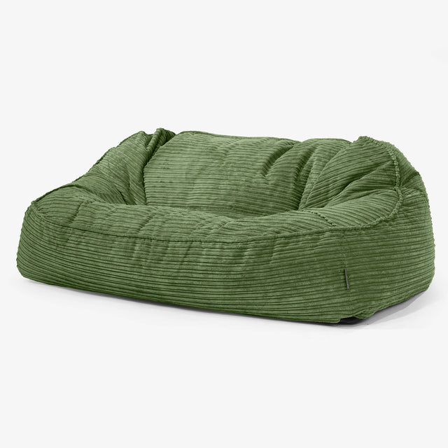 Le Canapé Pouf Géant Doudou - Côtelé Vert Forêt 01