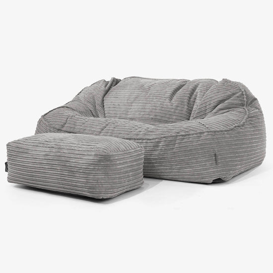 Le Canapé Pouf Géant Doudou - Côtelé Anthracite 02