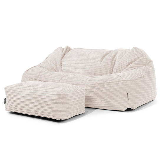Le Canapé Pouf Géant Doudou - Côtelé Ivoire 02