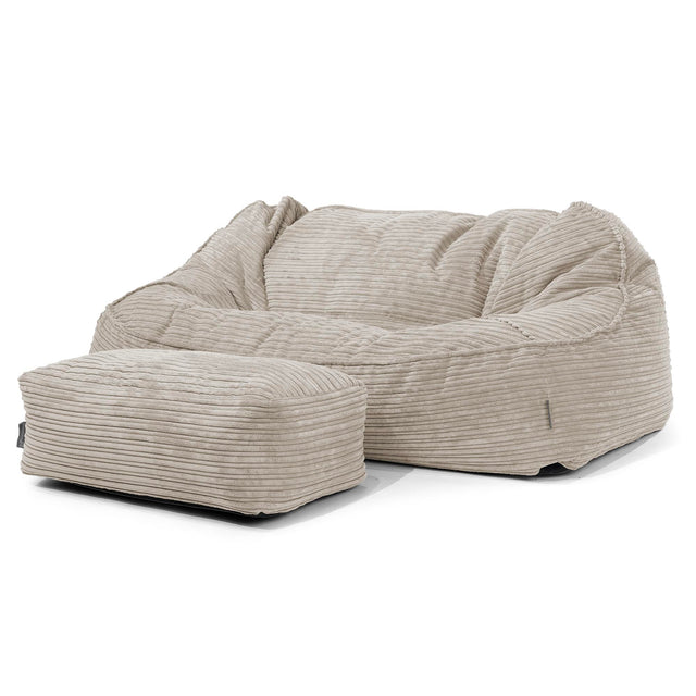 Le Canapé Pouf Géant Doudou - Côtelé Vison 02