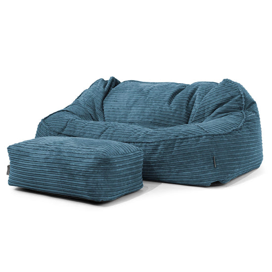 Le Canapé Pouf Géant Doudou - Côtelé Bleu Marine 02