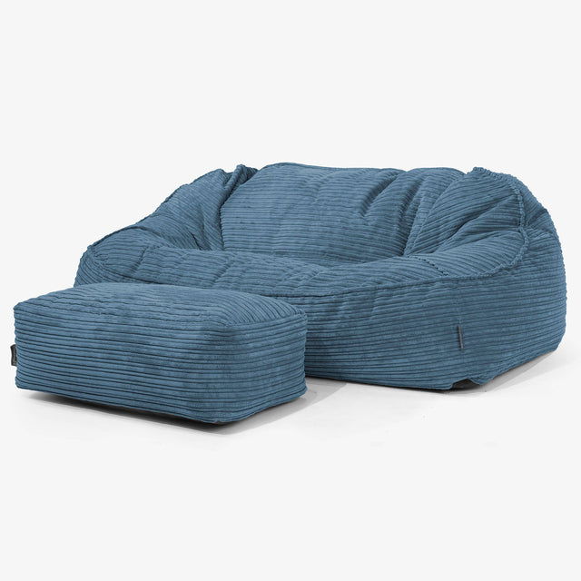 Le Canapé Pouf Géant Doudou - Côtelé Bleu Marine 02