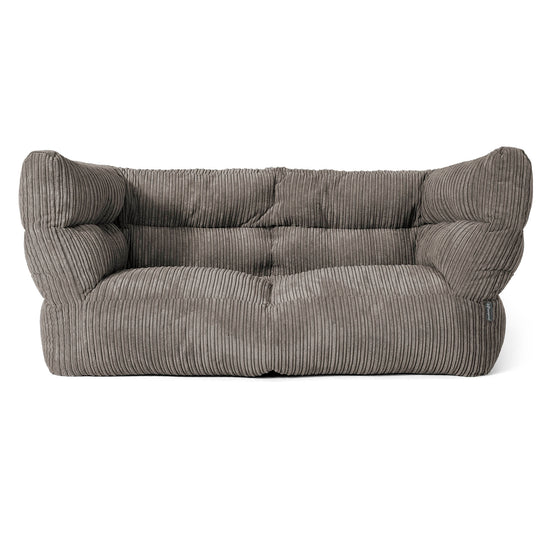 Canapé Pouf Louis 2 places - Côtelé Anthracite 01