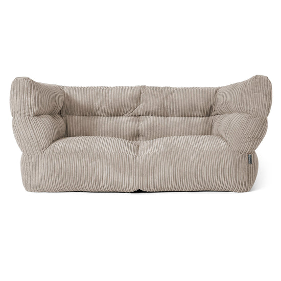 Canapé Pouf Louis 2 places - Côtelé Vison 01