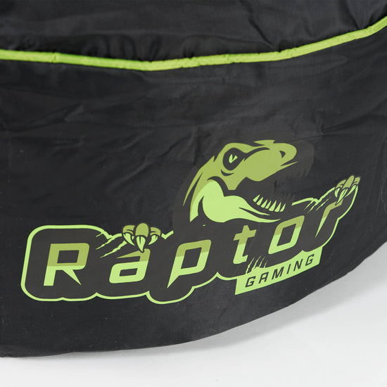 Fauteuil Gaming Pouf Matelassé - Noir / Vert 09