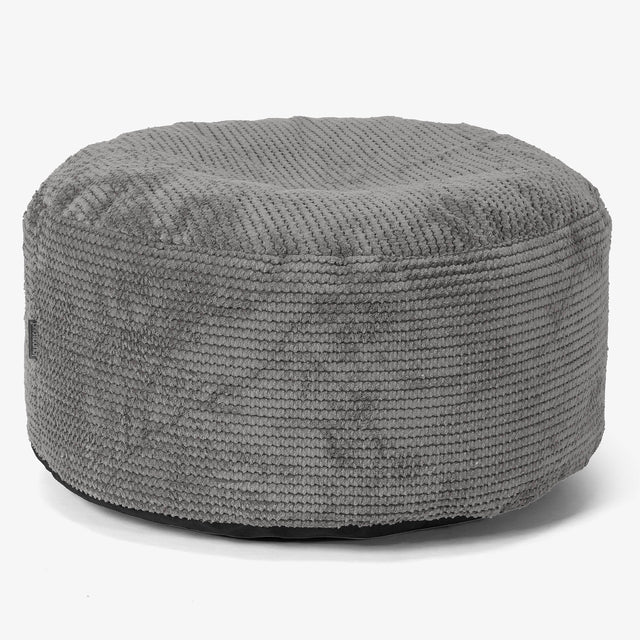 Grand Repose-pied Rond - Pompon Anthracite 01