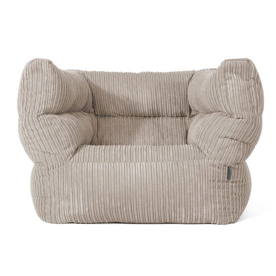 Louis Pouf Fauteuil Design - Côtelé Vison 01