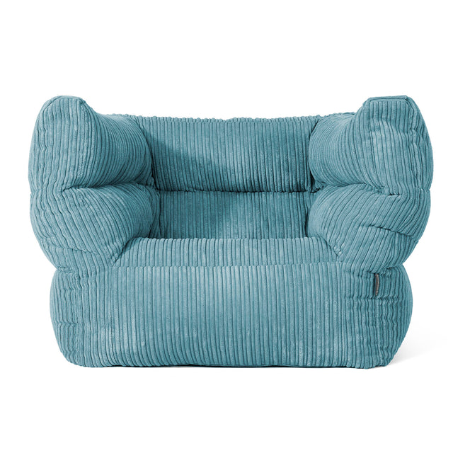 Albert Pouf Fauteuil Design - Côtelé Mer Égée 01