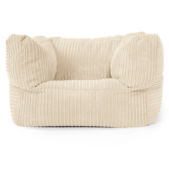 Albert Pouf Fauteuil Design - Côtelé Crème 01