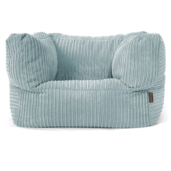 Albert Pouf Fauteuil Design - Côtelé Verte Menthe 01