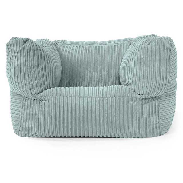 Albert Pouf Fauteuil Design - Côtelé Verte Menthe 01