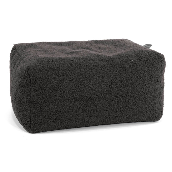 Petit Repose Pied - Bouclé Anthracite 01