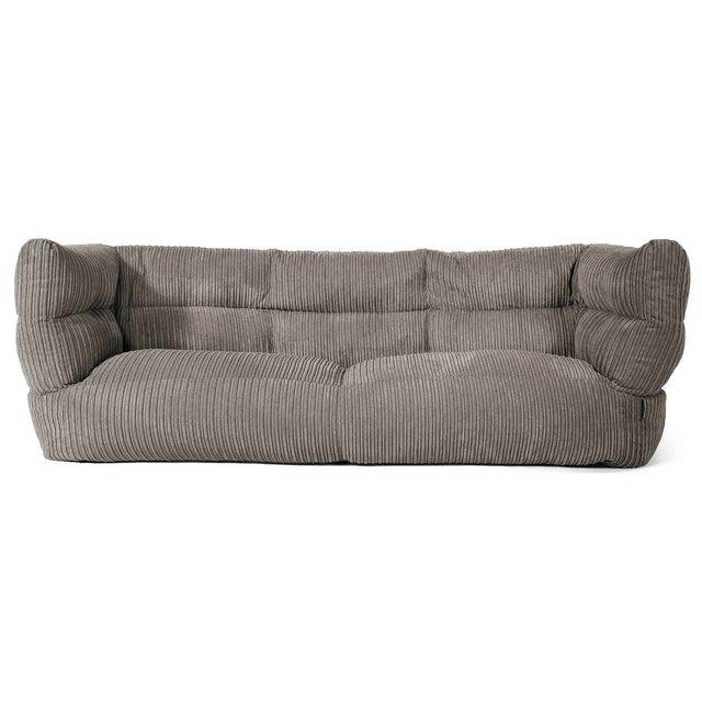 Canapé Pouf Albert 3 places - Côtelé Anthracite 01