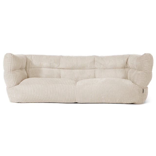 Canapé Pouf Albert 3 places - Côtelé Crème 01