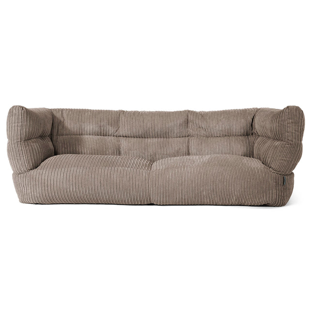 Canapé Pouf Albert 3 places - Côtelé Grège 01