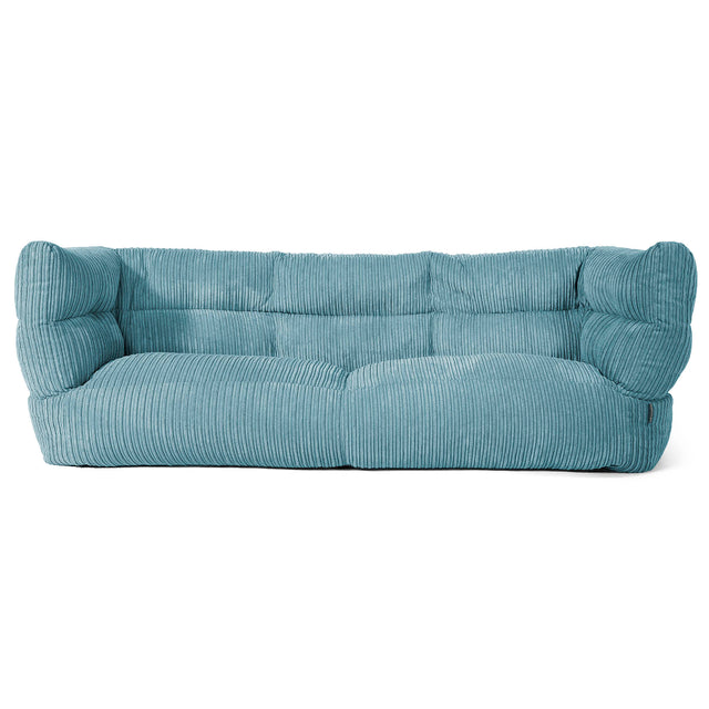 Canapé Pouf Albert 3 places - Côtelé Mer Égée 01