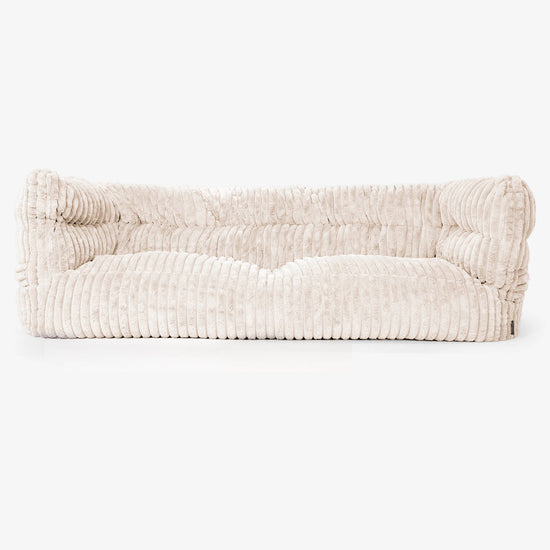 Canapé Pouf Albert 3 places 2.0 - Velours Côtelé Ultra Pelucheux Crème 01