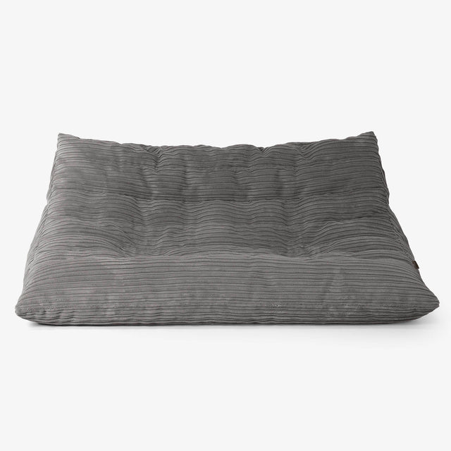 Canapé Pouf de Sol Noah - Côtelé Anthracite 01