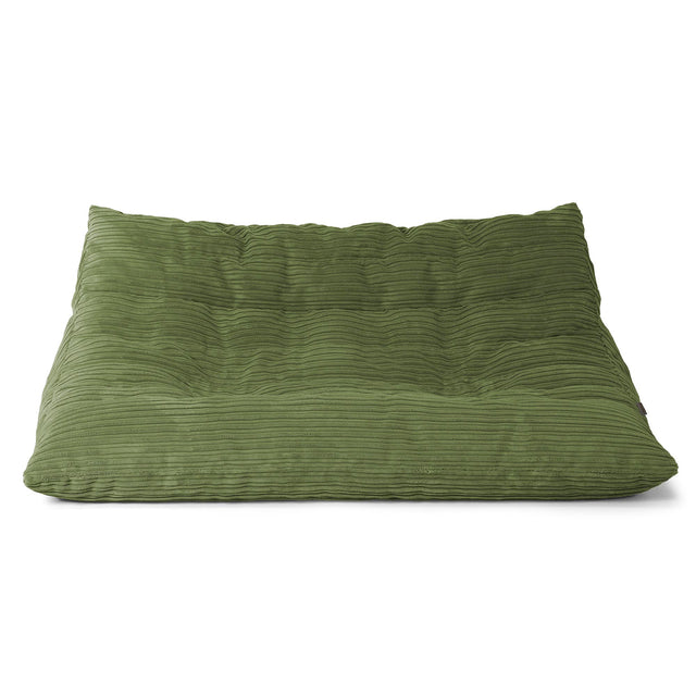 Canapé Pouf de Sol Noah - Côtelé Vert Forêt 01