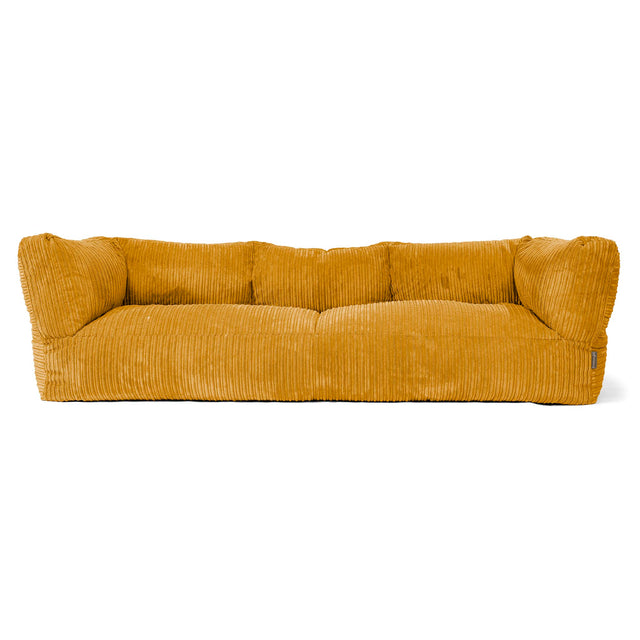 Canapé Pouf Albert 3 places - Côtelé Miel doré 01