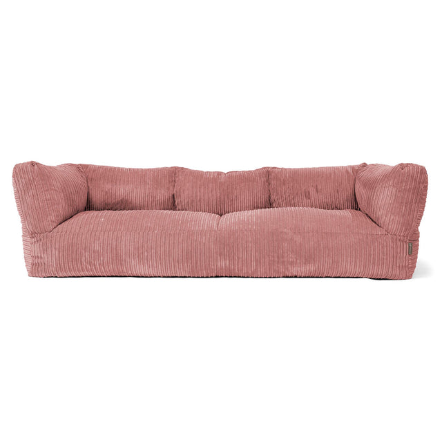 Canapé Pouf Albert 3 places - Côtelé Pêche 01