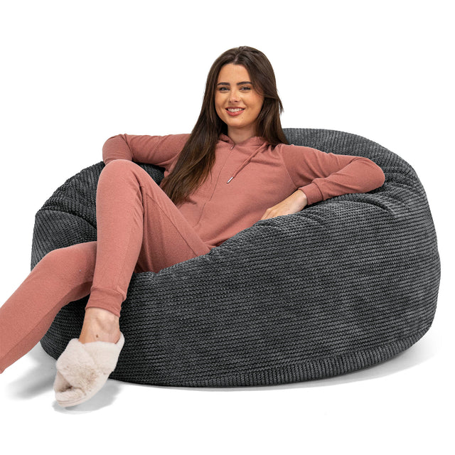 Canapé Pouf Géant Mammouth - Pompon Noir 01