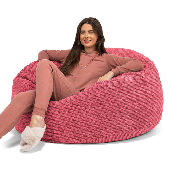 Canapé Pouf Géant Mammouth - Pompon Rouge pastel 01