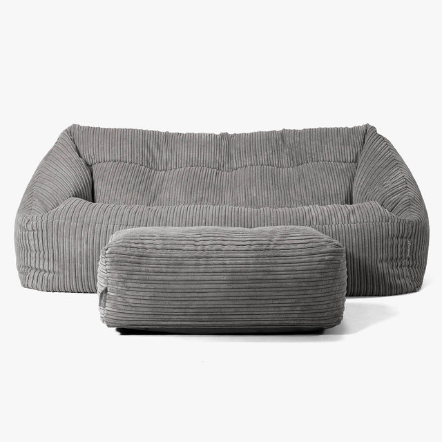Canapé Pouf Maya - Côtelé Anthracite 02