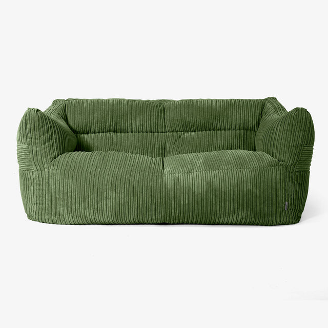 Canapé Pouf Victor - Côtelé Vert Forêt 01