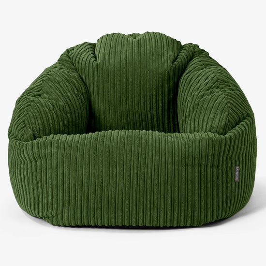Pouf Chaise Bubble - Côtelé Vert Forêt 01