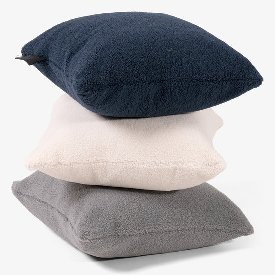 Coussin Chauffant 45 x 45cm - Sherpa Bleu Marine 03