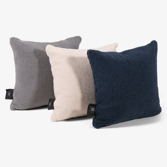 Coussin Chauffant 45 x 45cm - Sherpa Bleu Marine 04