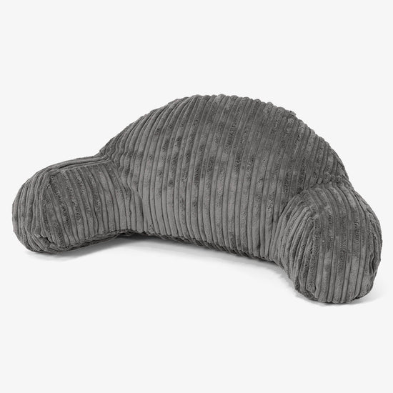 Coussin de Lecture avec Dossier pour Enfants - Côtelé Anthracite 01