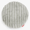 Housse de Coussin Rond 50cm - Velours Côtelé Ultra Pelucheux Vert Sauge 01