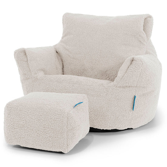 Fauteuil Pouf Bambin 1-3 ans - Bouclé Ivoire 02