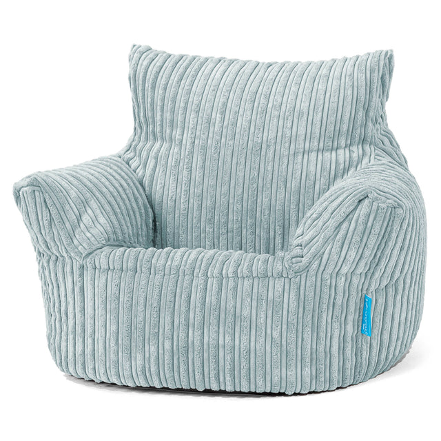 Fauteuil Pouf Bambin 1-3 ans - Côtelé Verte Menthe 01