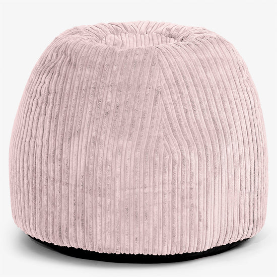 Fauteuil Pouf de Bureau Ergonomique - Côtelé Rose 01
