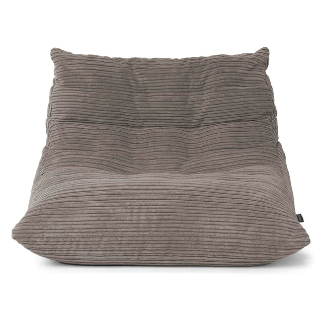 Fauteuil Pouf de Sol Noah - Côtelé Anthracite 01