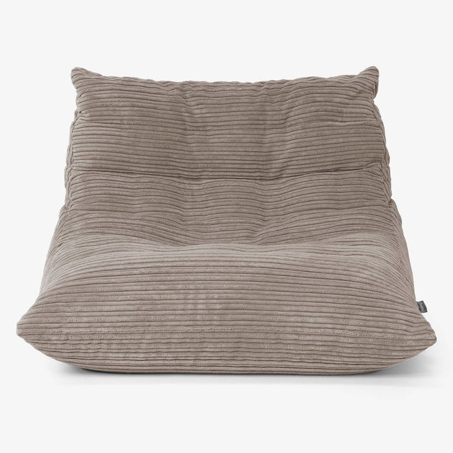 Fauteuil Pouf de Sol Noah - Côtelé Grège 01