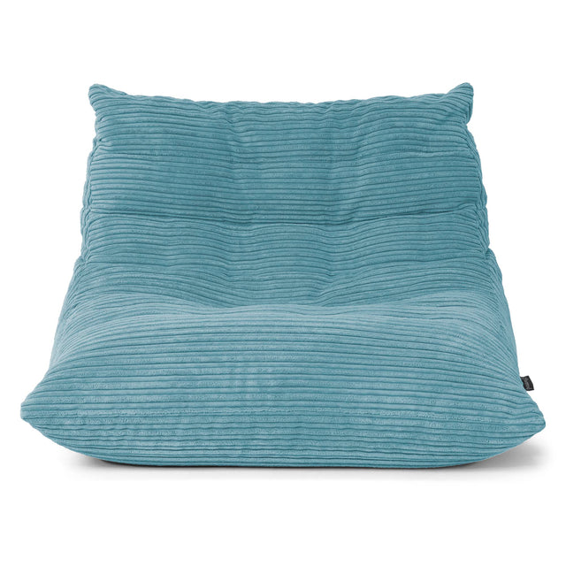 Fauteuil Pouf de Sol Noah - Côtelé Mer Égée 01