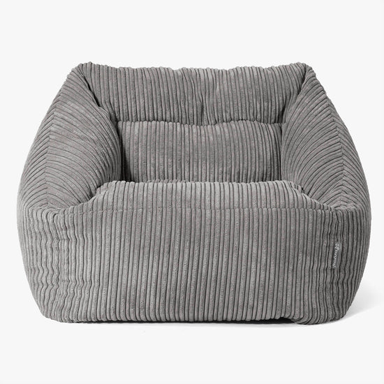 Fauteuil Pouf Maya - Côtelé Anthracite 03