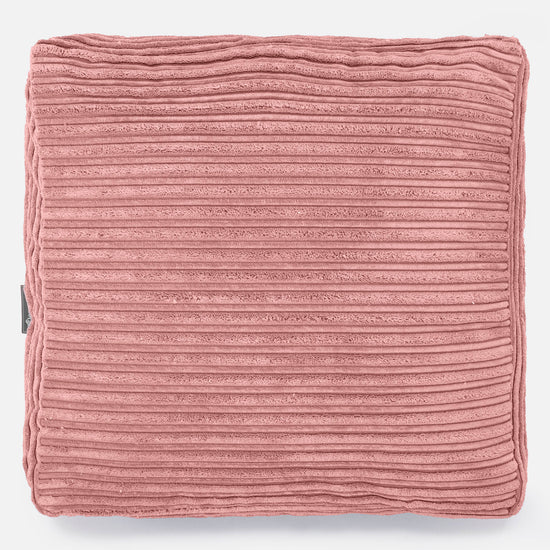 Grand Coussin de Sol - Côtelé Pêche 03