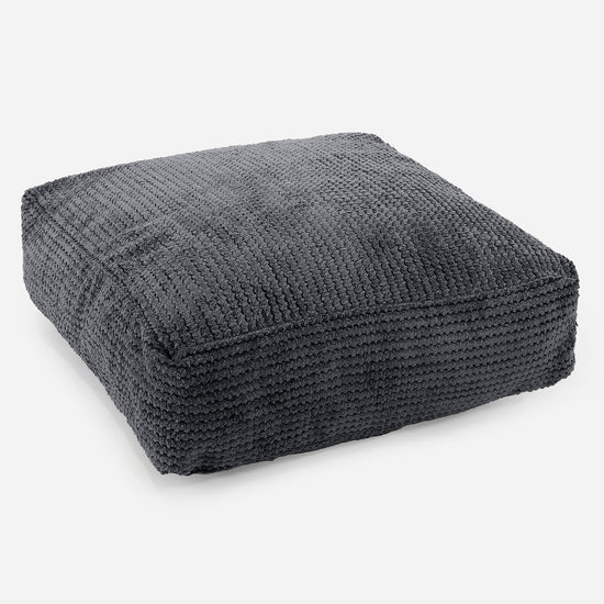 Grand Coussin de Sol - Pompon Noir 01
