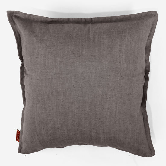 Grand Housse de Coussin 70 x 70cm - Aspect Lin Gris Ardoise 01